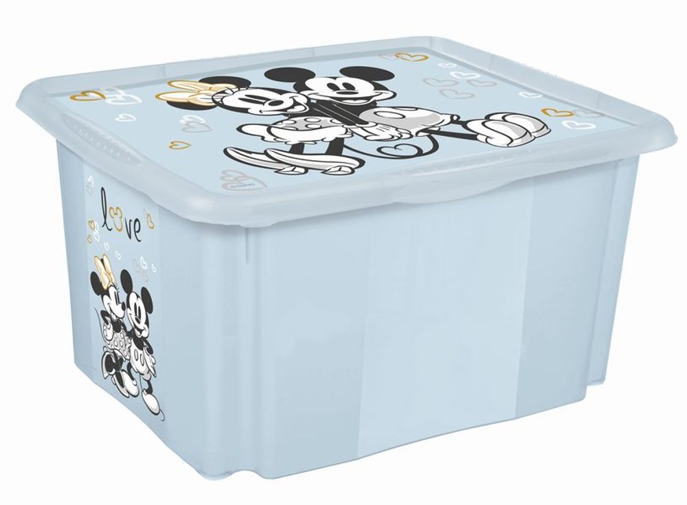 Levně box 30,0 l MICKEY, kouř.modrý, 45x35x27cm, plast