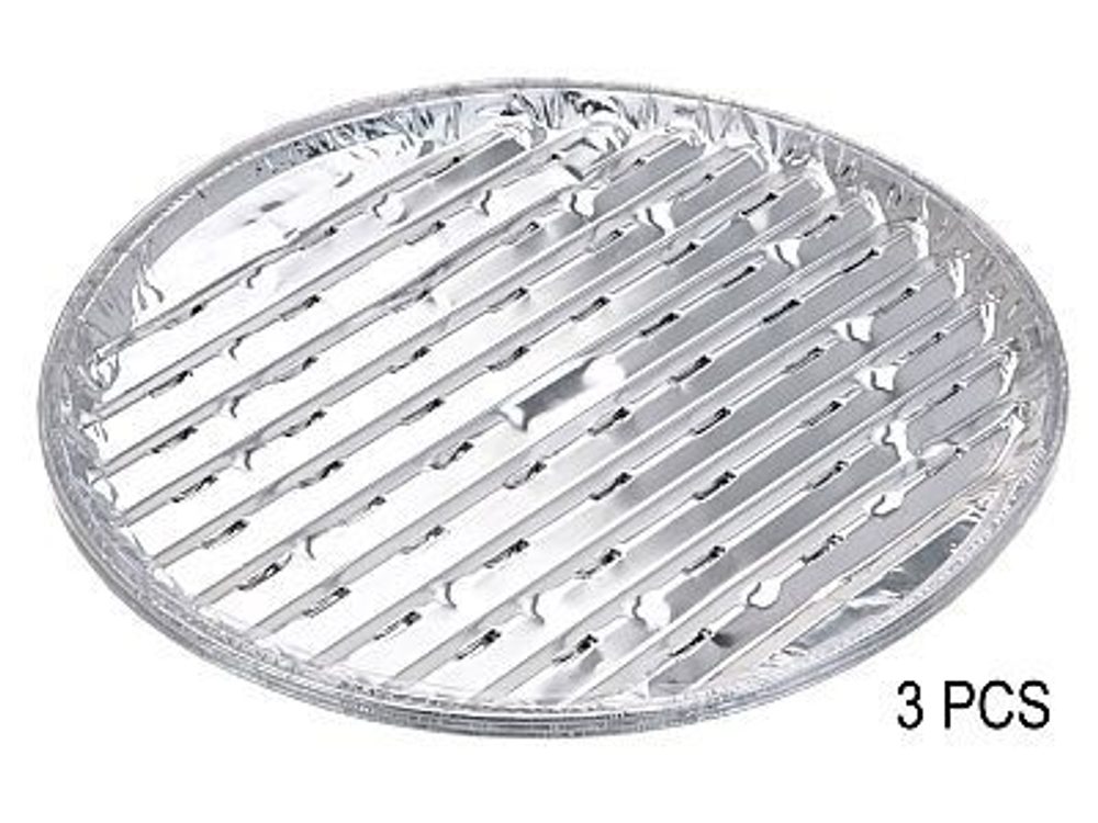 Levně tácek gril.3ks d35x1,5cm kulatý, děrovaný, Al