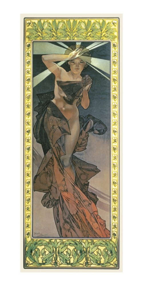 Levně Presco Group Pohled Alfons Mucha – Morning Star, dlouhý