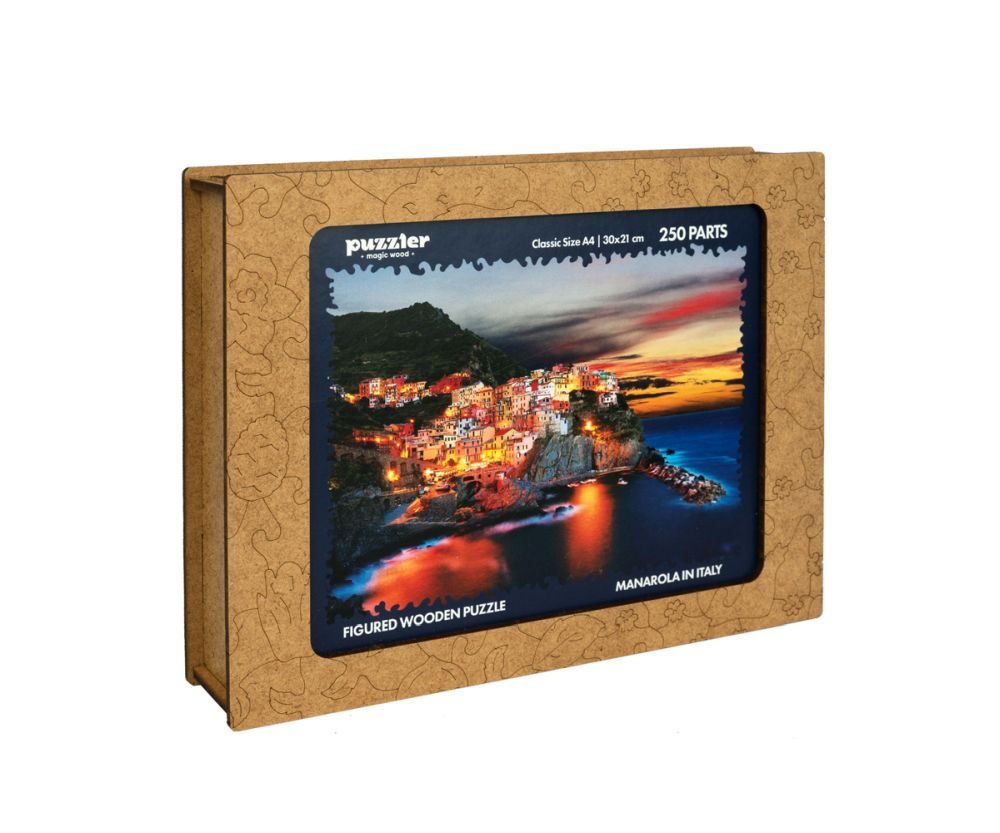 Levně DŘEVĚNÉ BAREVNÉ PUZZLE - Manarola v Itálii