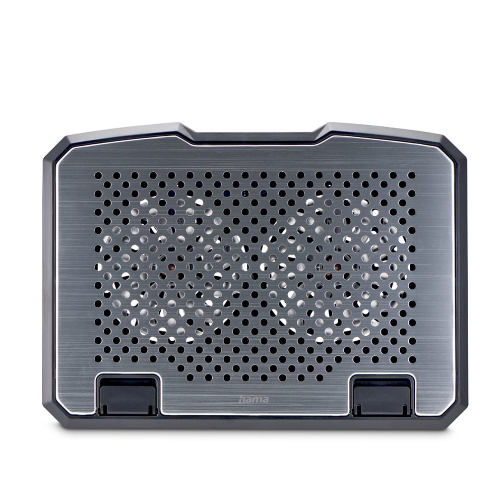 Levně Hama chladicí stojan pro notebook Aluminium, naklápací, 2 ventilátory, modré podsvícení, tichý chod