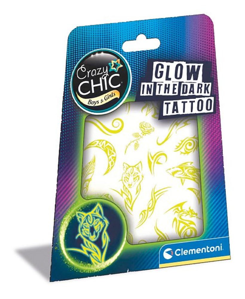 Levně CLEMENTONI Crazy CHIC - Tetování svítící ve tmě