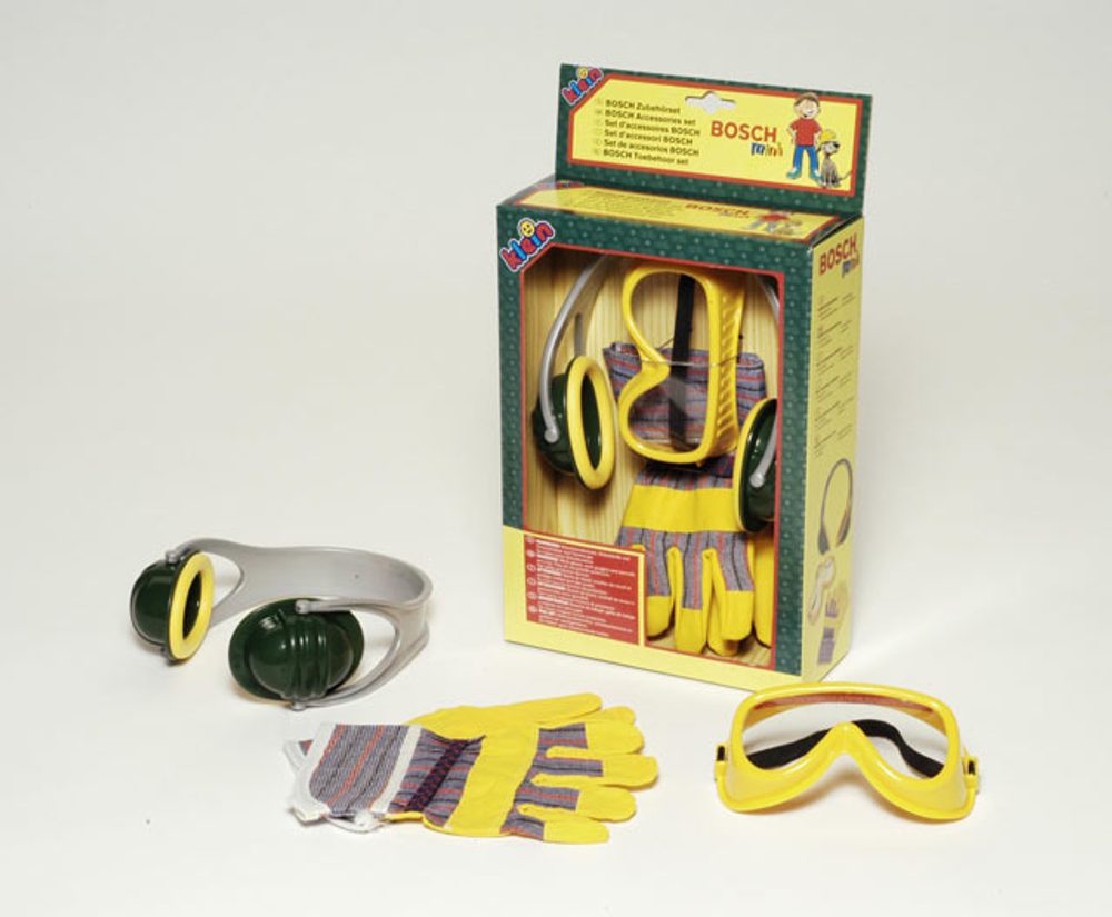 Levně Klein Bosch set - sluchátka,rukavice,brýle