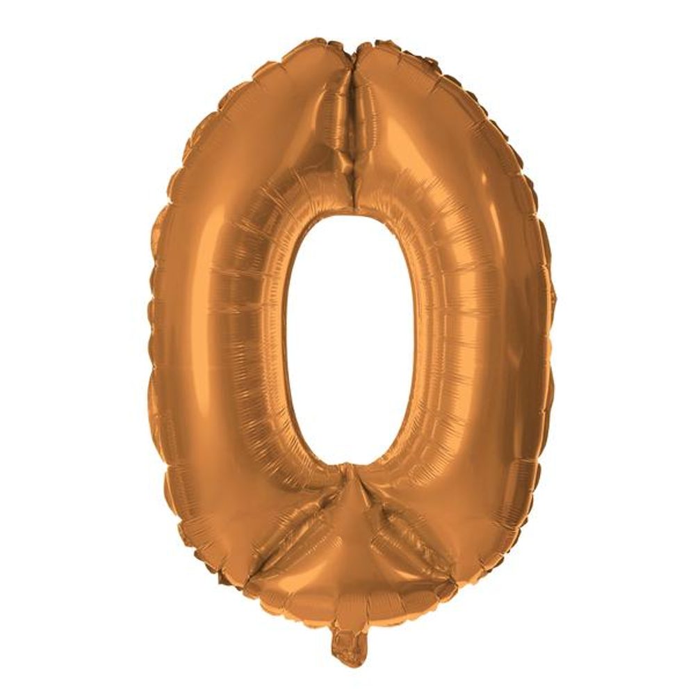 Levně TORO BALÓNEK ČÍSLICE 0, 30CM, MATNĚ BRONZOVÁ