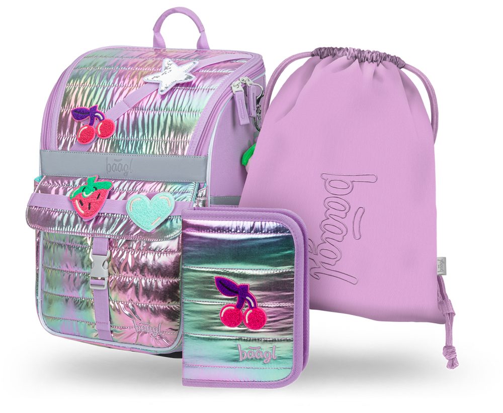 Levně BAAGL SET 3 Zippy Lavender: aktovka, penál, sáček