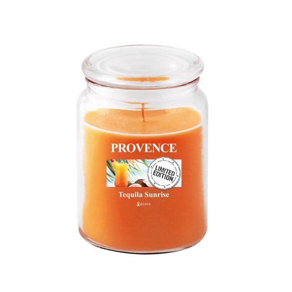 Levně Provence SVÍČKA VE SKLE S VÍČKEM 510G, TEQUILA SUNRISE