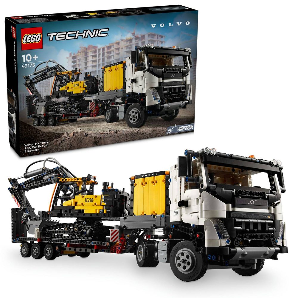 Lego Nákladní auto Volvo FMX a elektrický bagr Volvo EC230