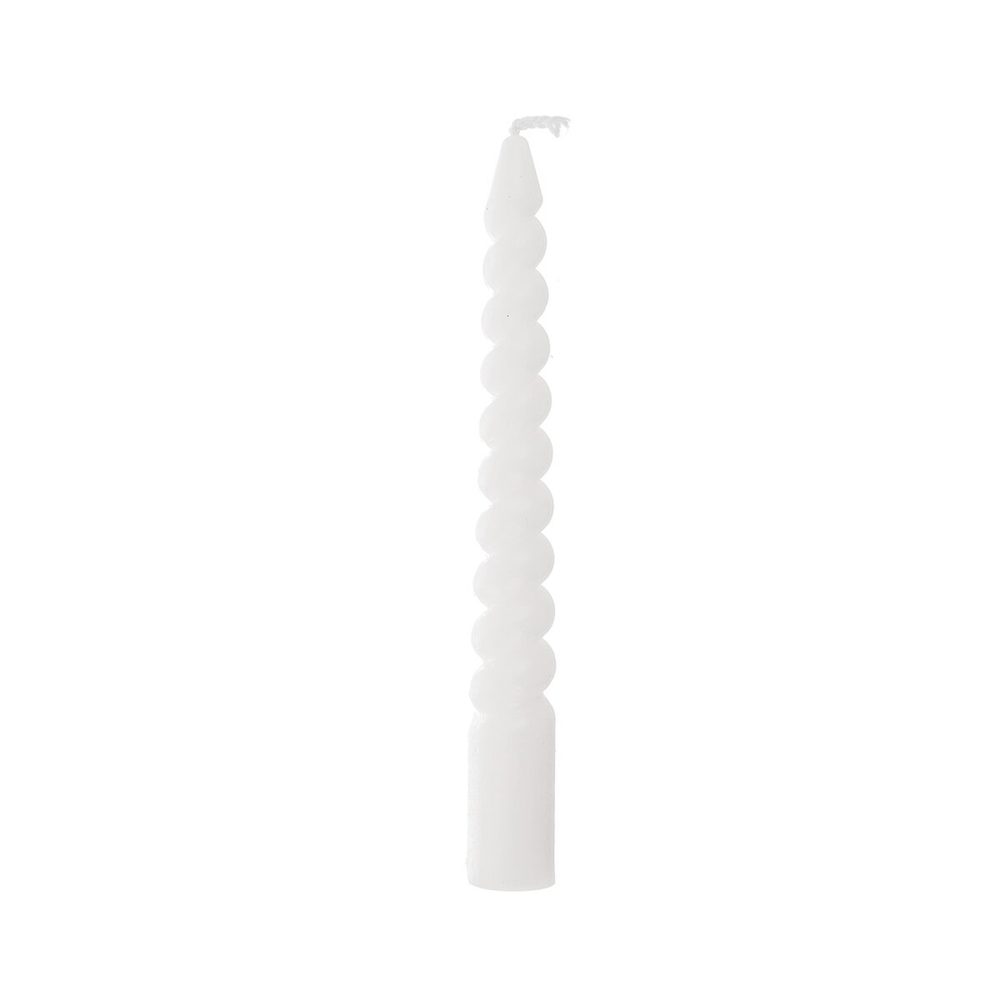 Levně Svíčka dekorativní kroucená 10 ks 10 cm bílá