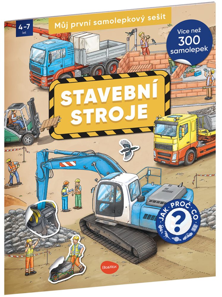 Levně Můj první samolepkový sešit – STAVEBNÍ STROJE