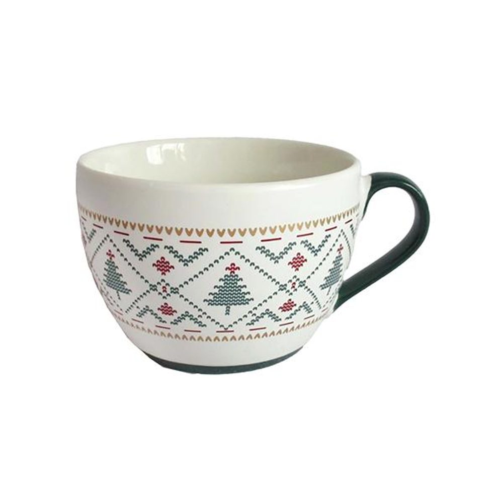 Levně TORO HRNEK S VÁNOČNÍM MOTIVEM STROMEK KERAMIKA 490ML