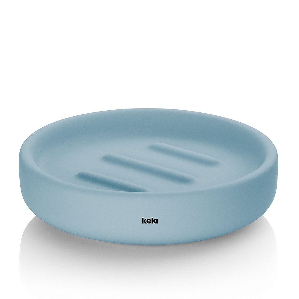 KELA Miska na mýdlo Sana průměr 11,5 x 3 cm modrá KL-24520