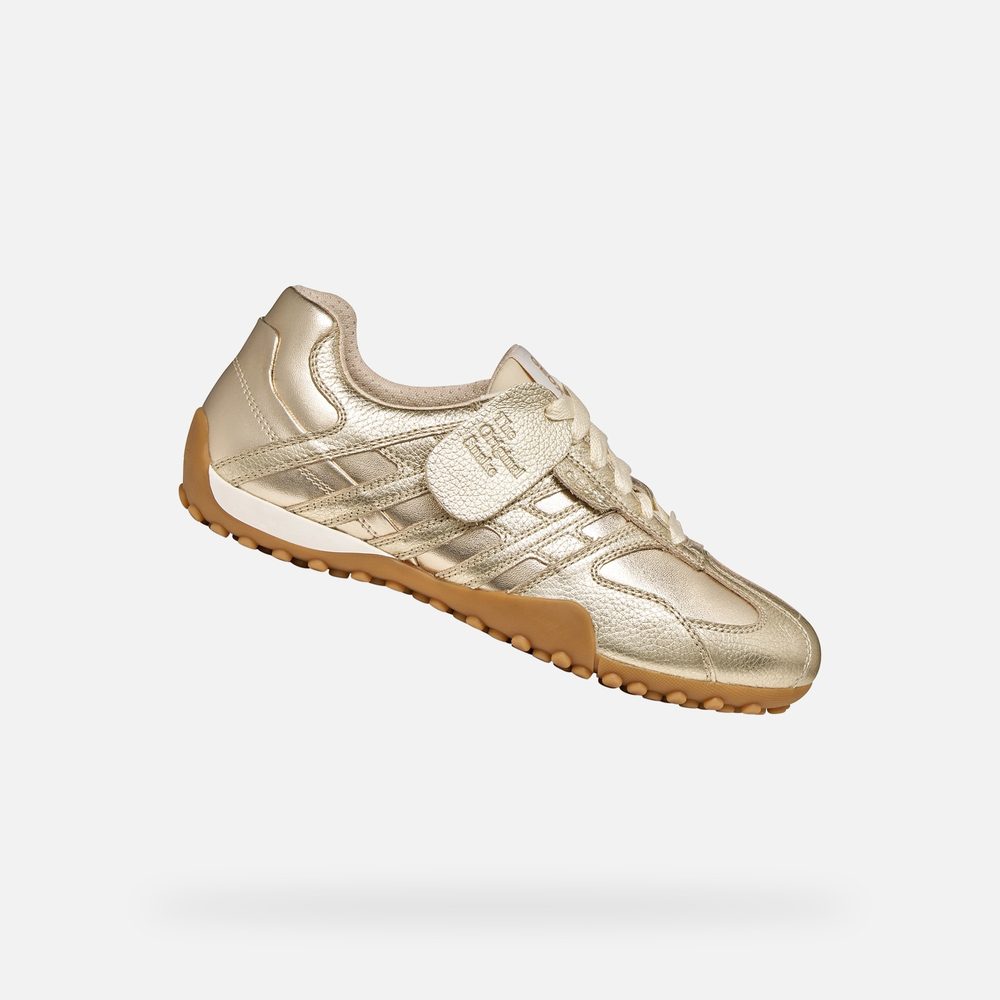 Zlaté dámské tenisky Geox Snake Original - 36