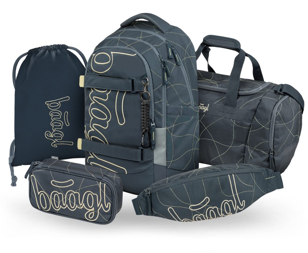 Levně BAAGL SET 5 Skate Max Wave: batoh, penál, sáček, sportovní taška, ledvinka GRS