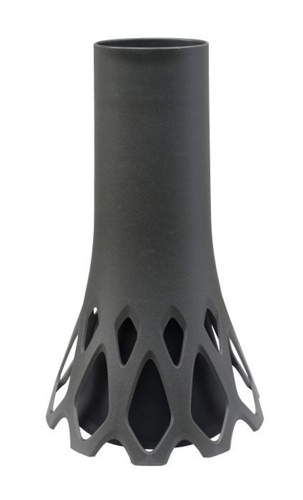 Levně váza hřbit. d10x34,5cm ROSETA 1,3l ANTRACIT zátěžová