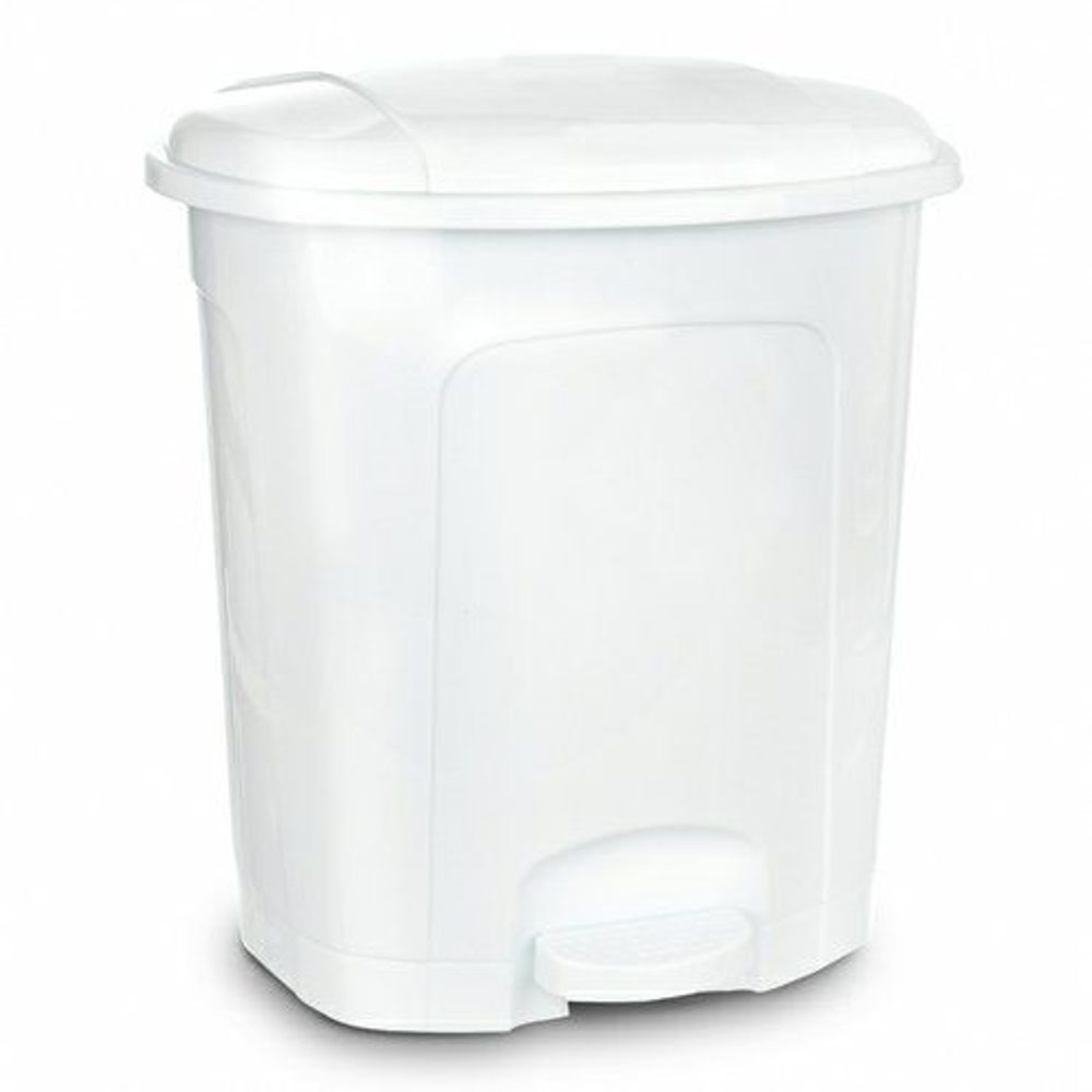 Levně koš odp.30,0l pedál 38x36x48cm, bílý, plast