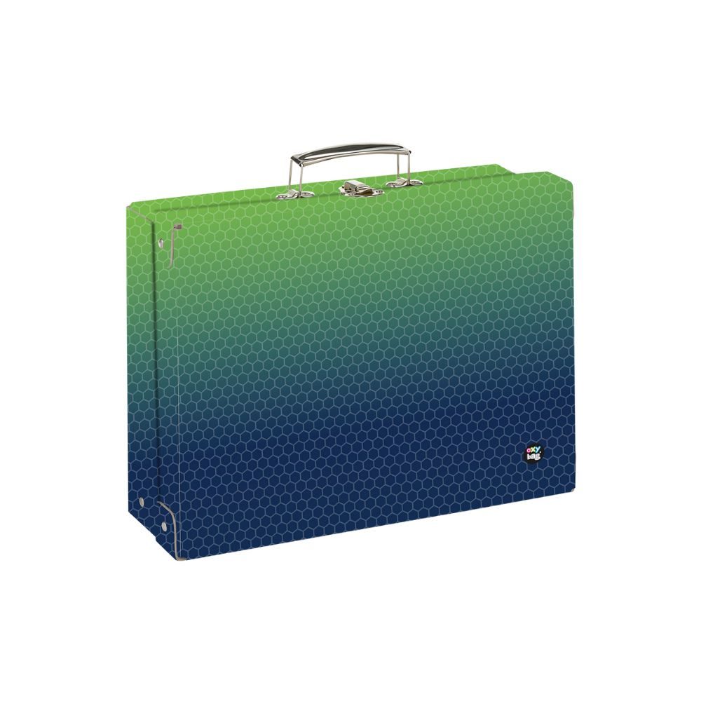 Levně Kufřík lamino hranatý A4 OXY NEXT Ombre Green