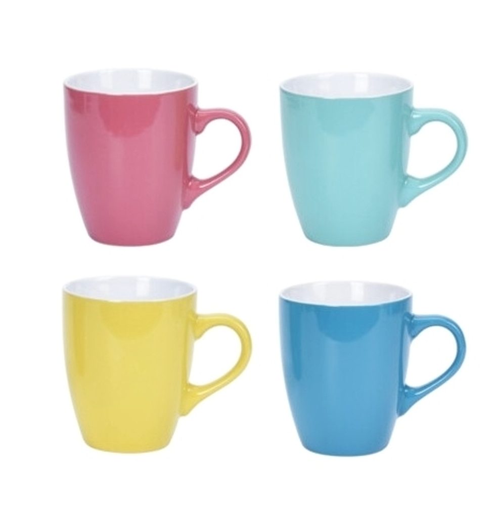 Levně EXCELLENT HOUSEWARE Hrnek sada 4 ks kamenina 340 ml KO-Q96000190