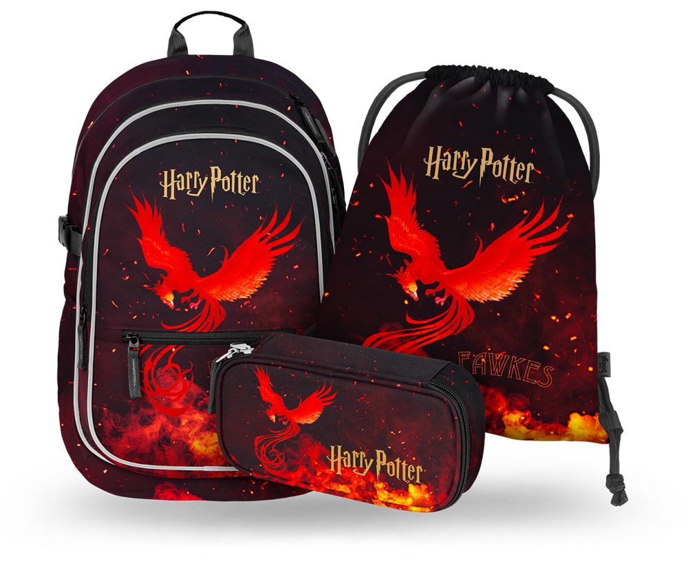 Levně BAAGL SET 3 Core Harry Potter Fénix: batoh, penál, sáček