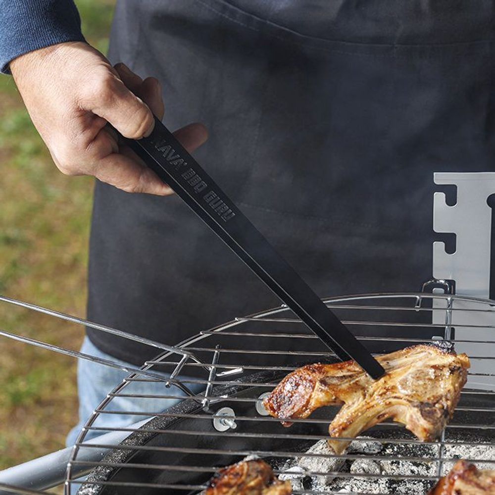 Levně pinzeta 30cm na obracení, BBQ GURU, černá, kov