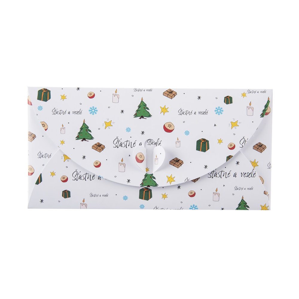 Papírová obálka Šťastné a veselé