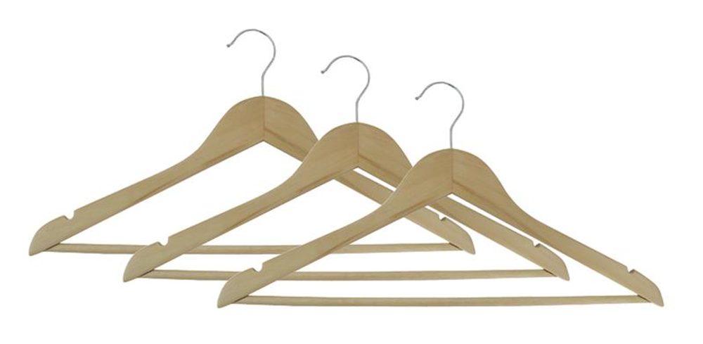 Levně TORO Ramínko na šaty set 3 ks, 44,5 x 23 x 1 cm