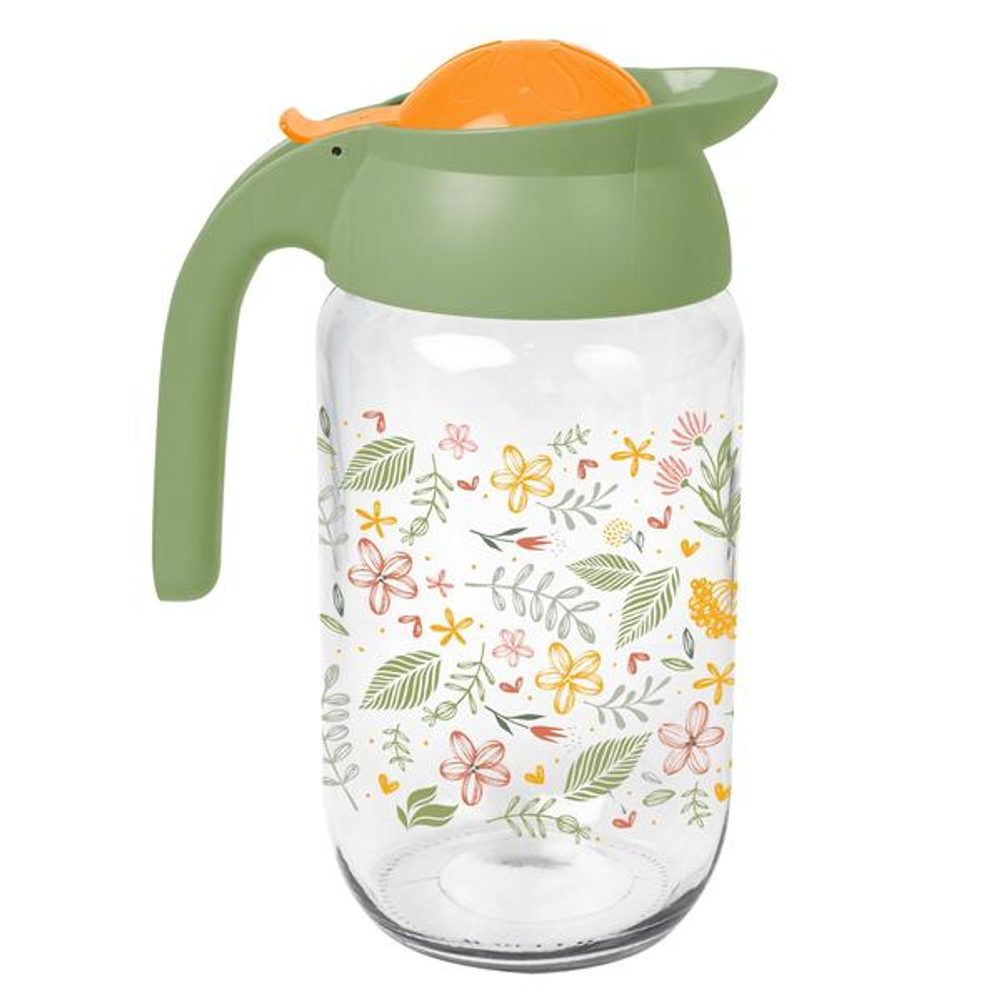 Levně TORO DŽBÁN DEKOR BOTANICA 1,5 L, SKLO/PLAST