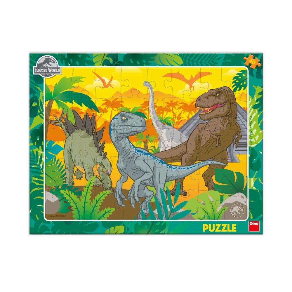 Levně JURSKÝ SVĚT 40 deskové Puzzle