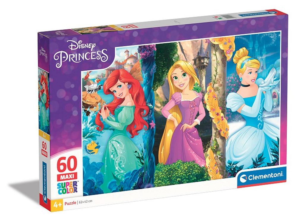 Levně CLEMENTONI Puzzle 60 dílků MAXI - Princezny