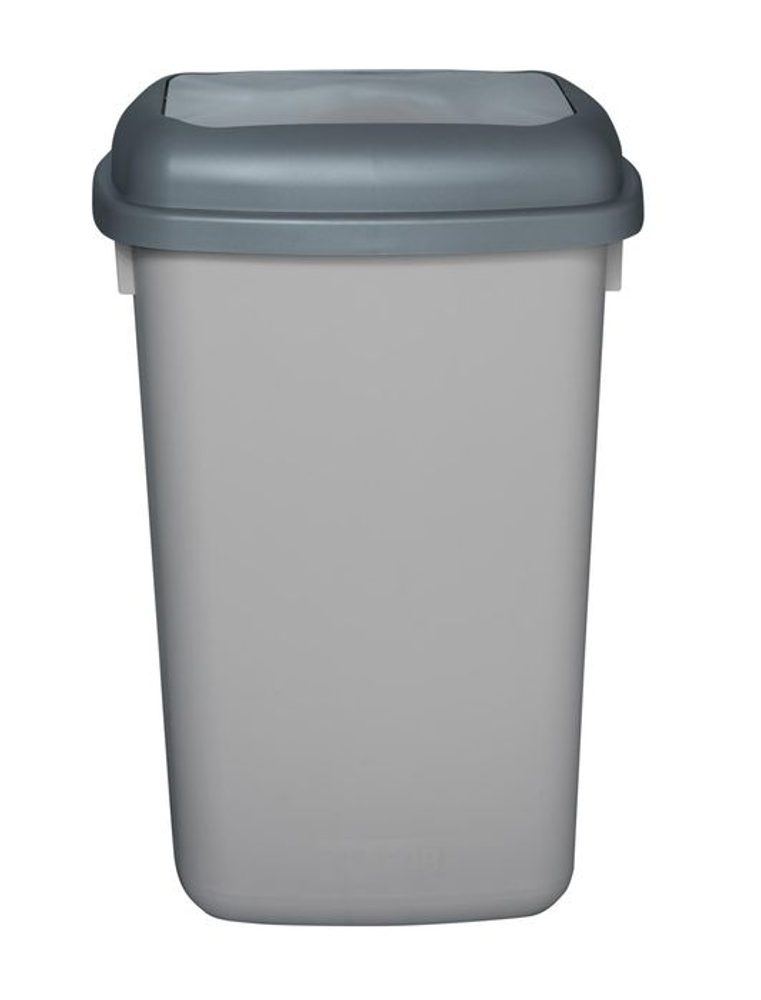Levně koš odp.12l QUATRO stříbrný,rovný výklop