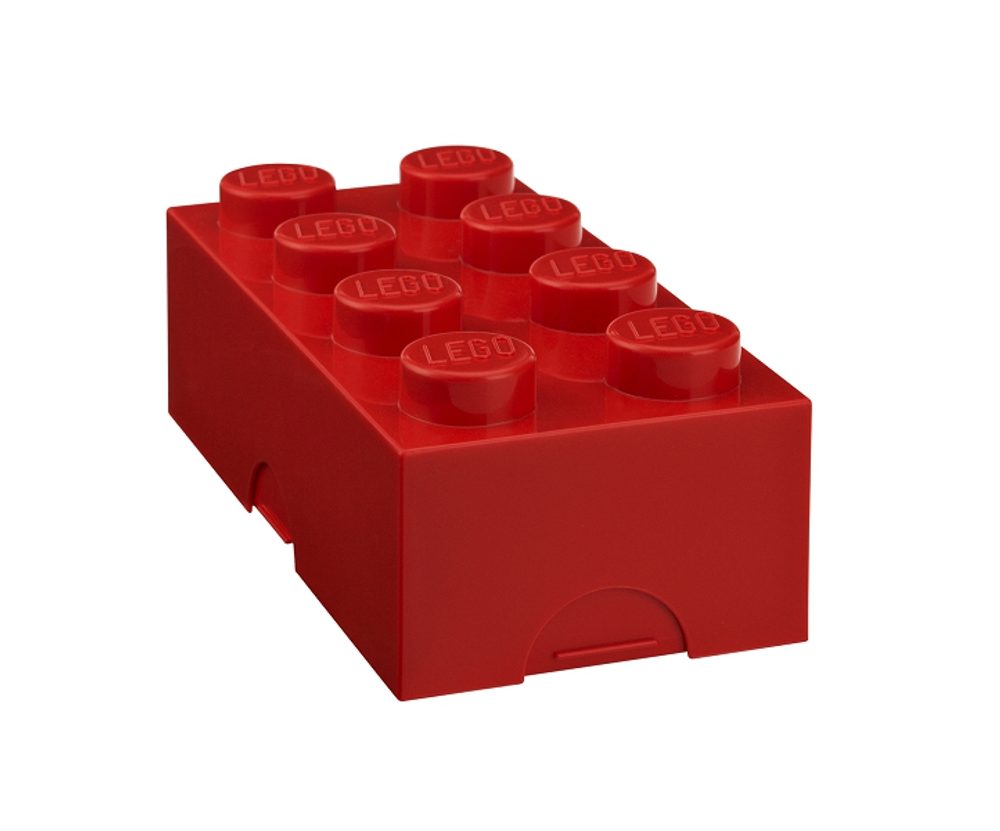 Levně LEGO box na svačinu 100 x 200 x 75 mm - červená