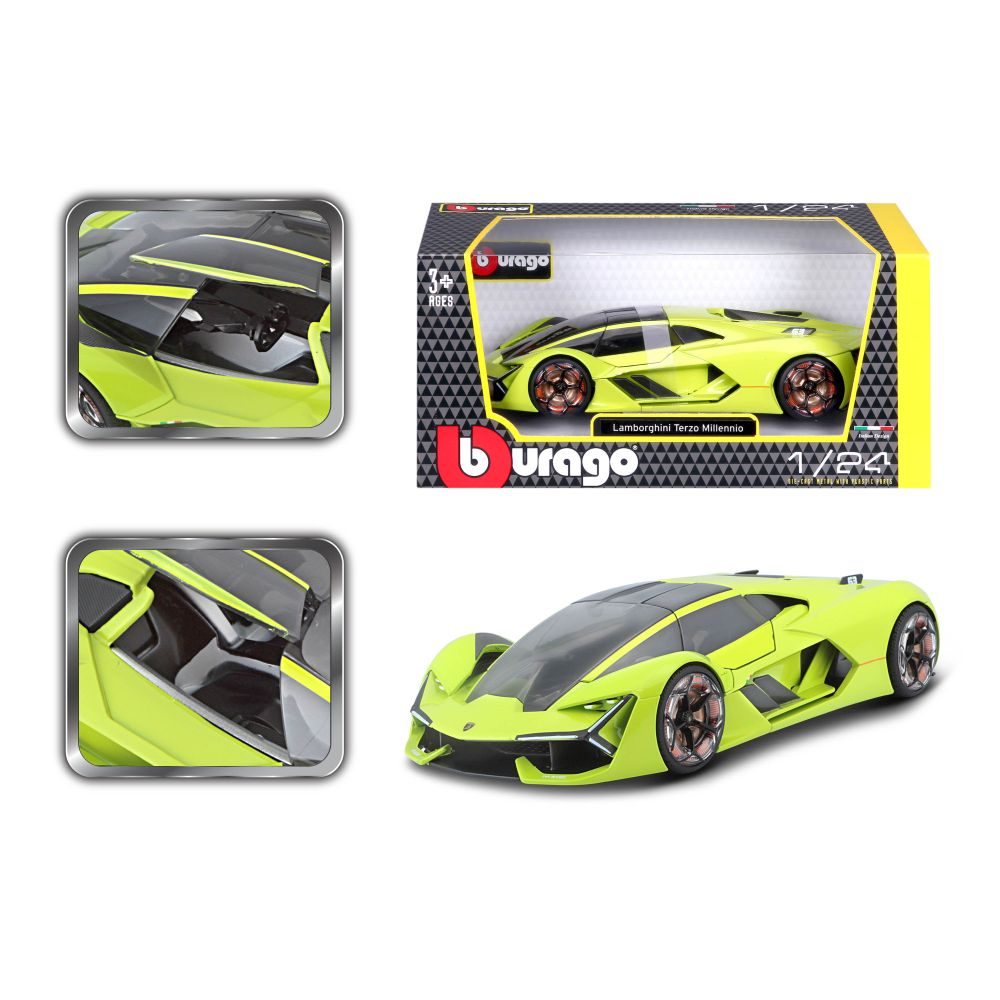 Levně Bburago 1:24 Plus Lamborghini Terzo Millenio Green