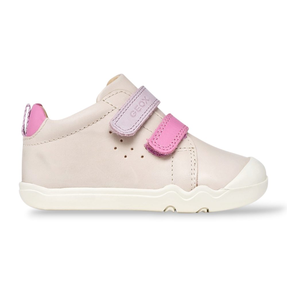 Levně Světle růžové dívčí barefoot tenisky Geox Steppieup - 25