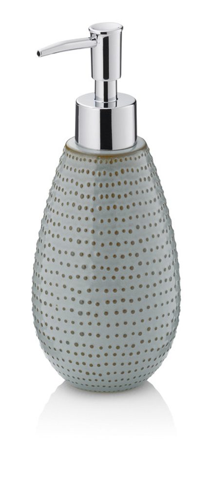 Levně KELA Dávkovač mýdla Dots keramika šedohnědá 350 ml KL-23602