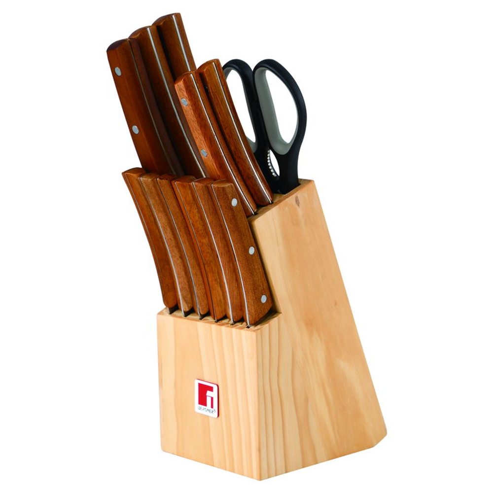Levně BERGNER Sada nožů v dřevěném bloku 13 ks NATURE BG-8911-MM
