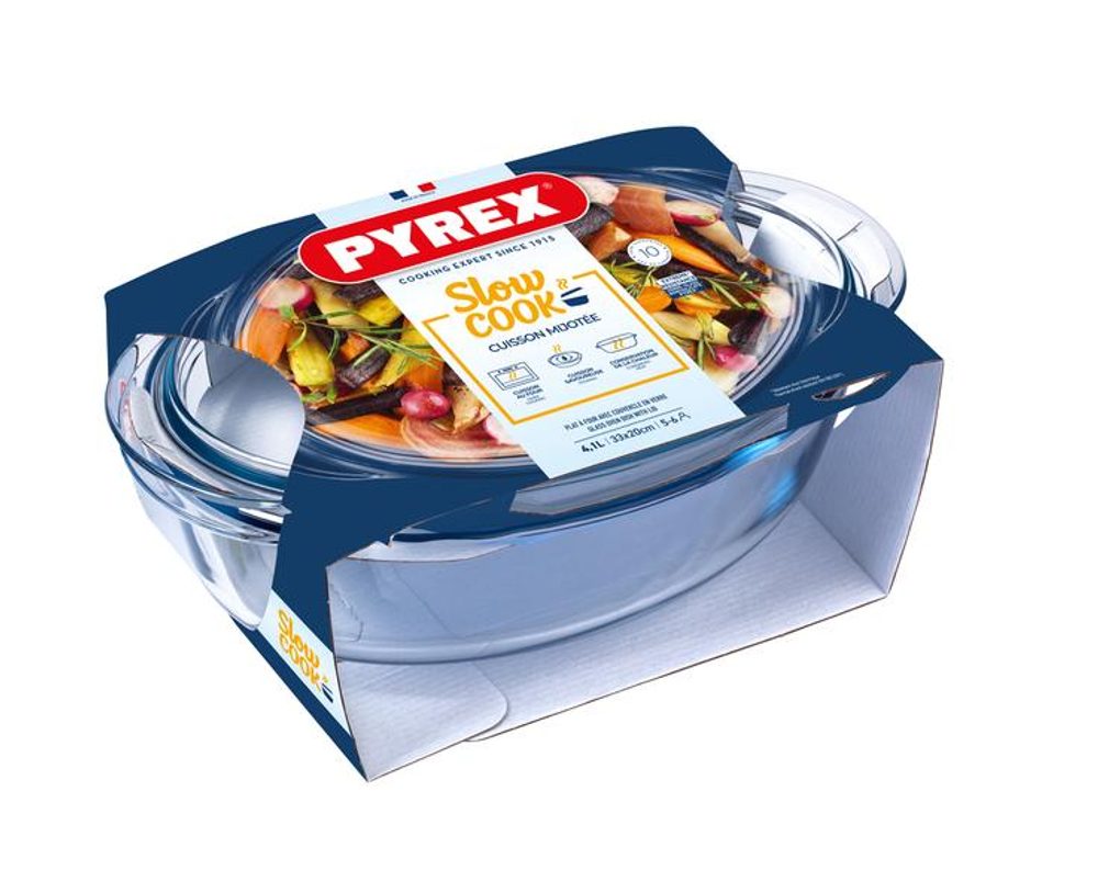 Levně Pyrex PEKÁČ OVÁLNÝ S VÍKEM PYREX 4,1 L, SKLO