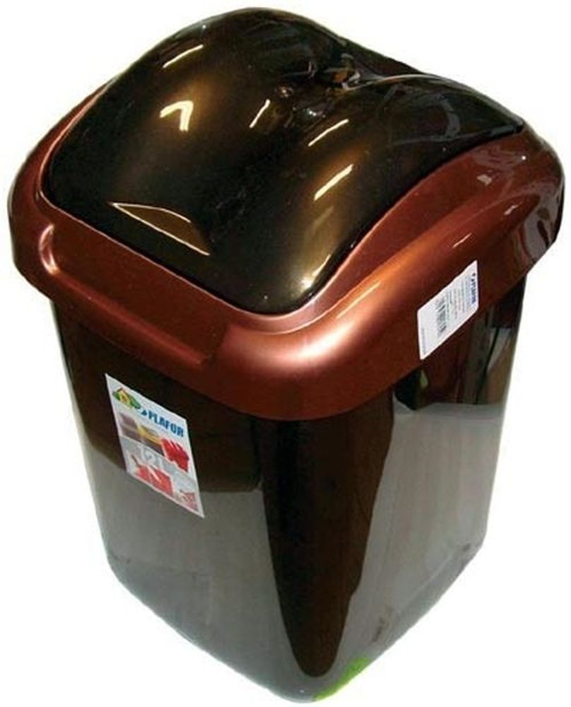 Levně koš odp.15l FALA černý/bronz,výklop