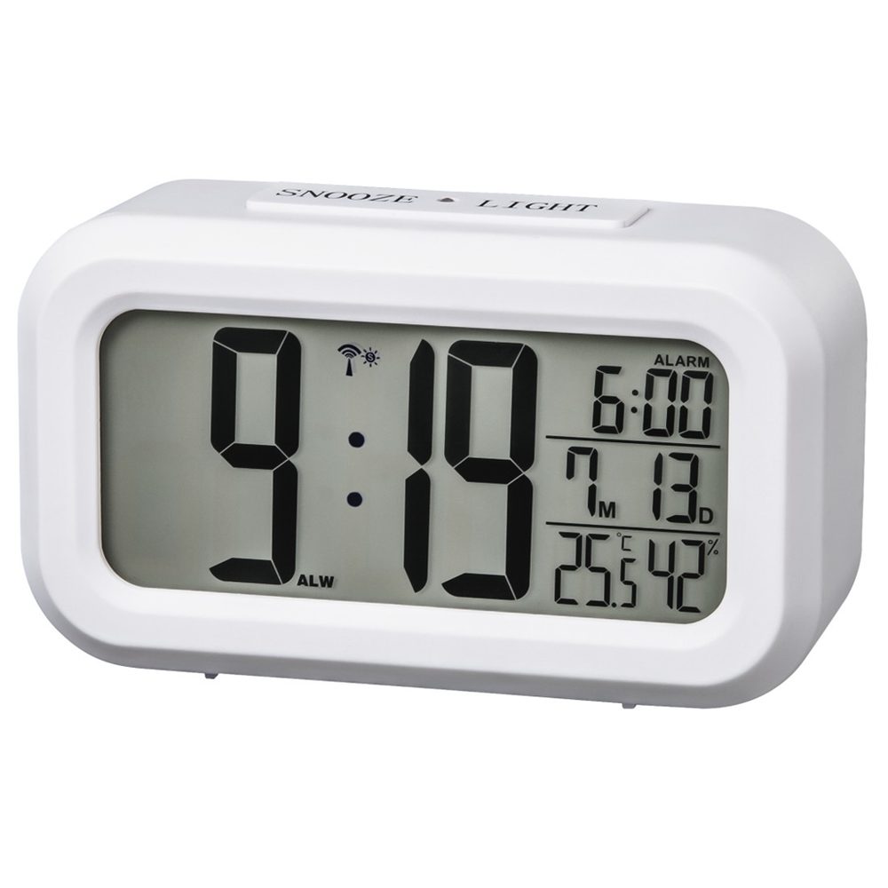 Levně Hama RC 660, digitální budík, řízený rádiovým signálem, bílý