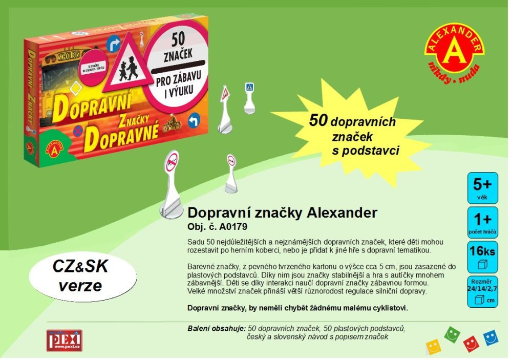 Levně Pexi Dopravní značky 50ks