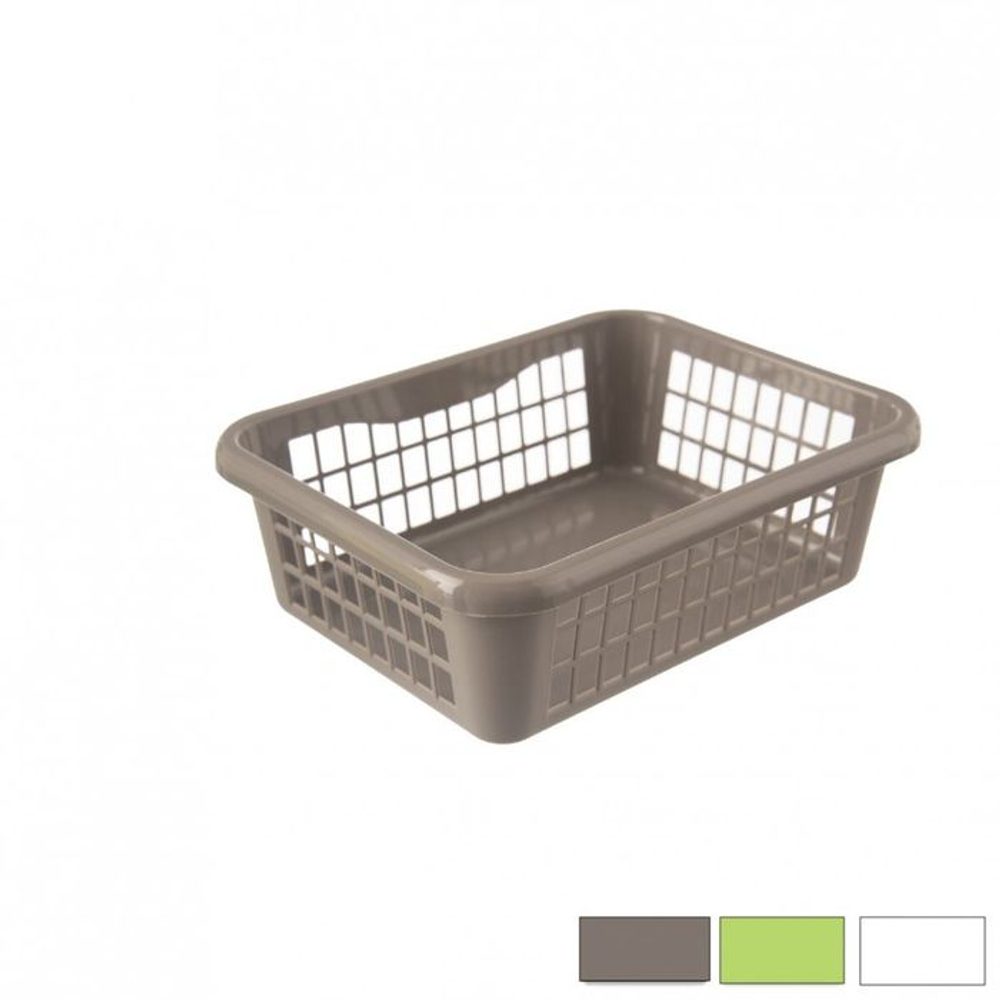 Levně košík A6 20x15,5x 6,6cm, prolamovaný, 3barvy, plast