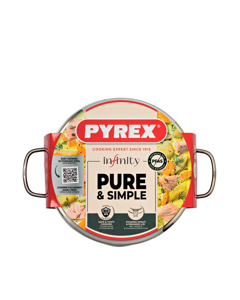 Pyrex Nerezový kastrol PYREX Infinity ø24cm 4l