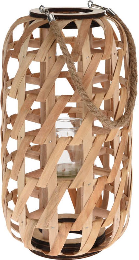 Levně PROGARDEN Lucerna na svíčku dřevěná 39 cm KO-435103000
