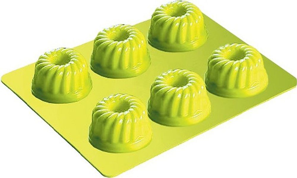 Levně forma 28x18cm 6 midi bábovek, silikon