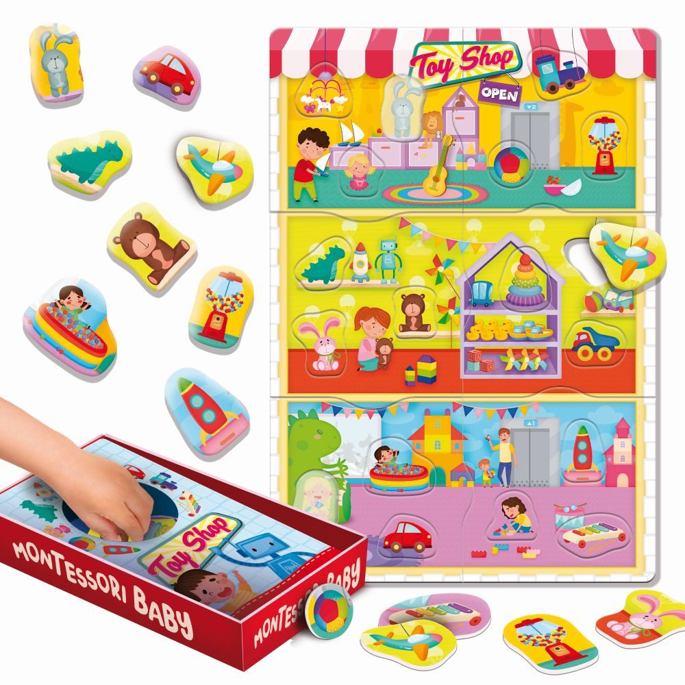 Levně MONTESSORI BABY BOX TOY SHOP - Vkládačka hračky