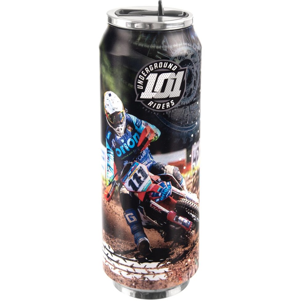 Levně Termoska plechovka Motokros 0,7 l