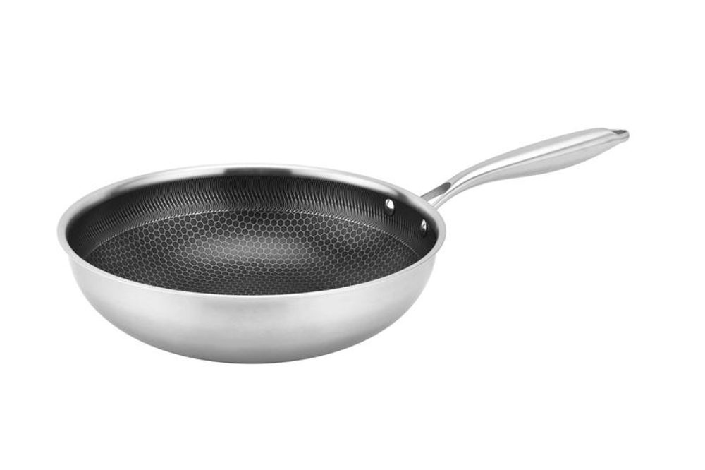 KITCHISIMO PÁNEV WOK KITCHISIMO 24CM INDUKČN.DNO NEREZ/HLINÍK