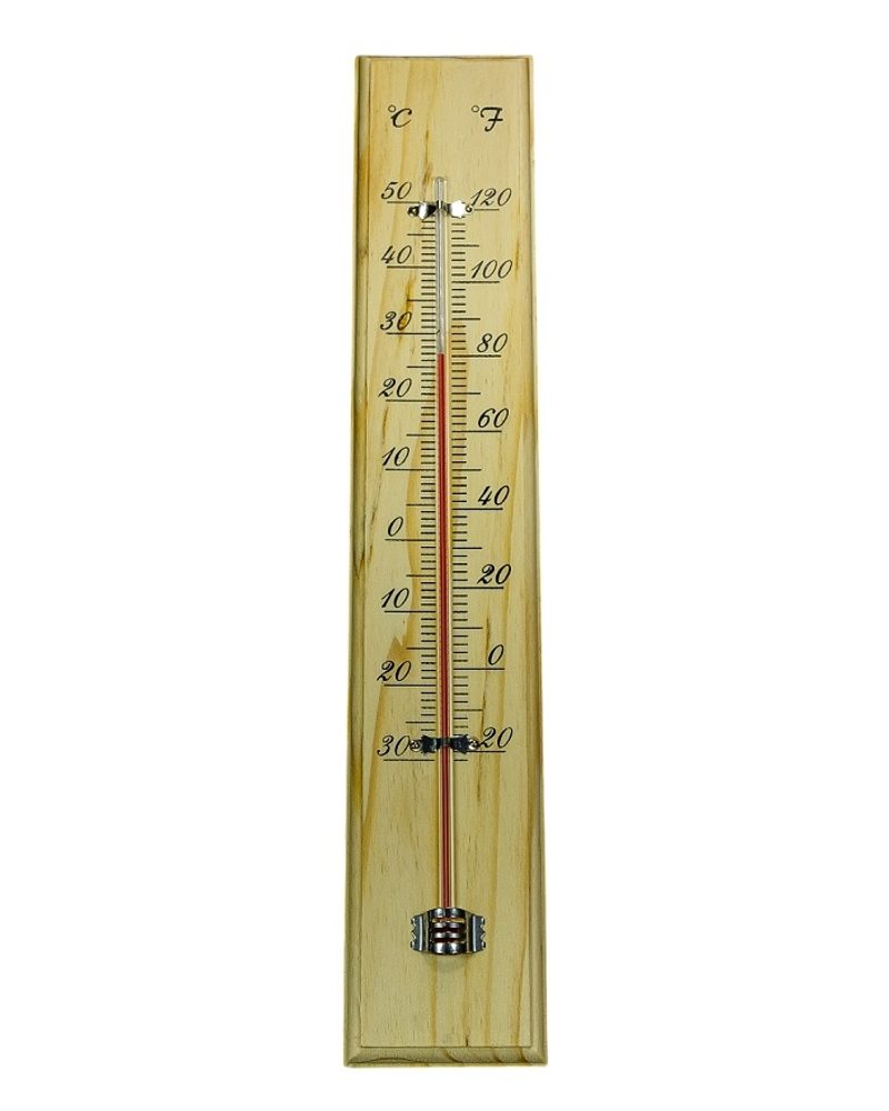 Levně teploměr 40cm univ., -30°C+50°C, dřevo