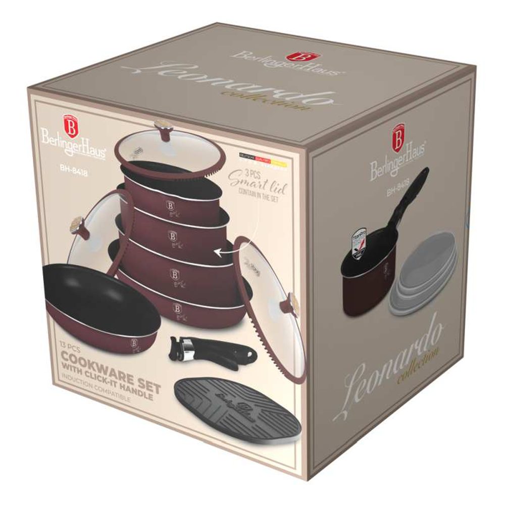 Levně BERLINGERHAUS Sada nádobí s titanovým povrchem 13 ks Leonardo Nordic Collection BH-8418
