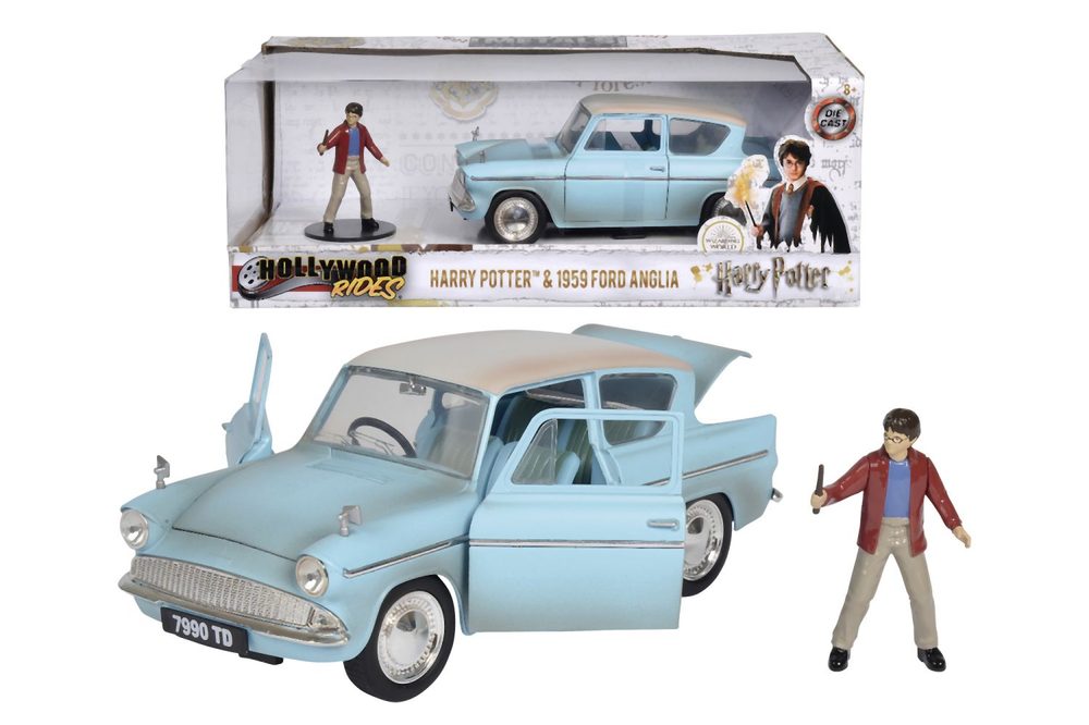 Levně Harry Potter Auto Ford Anglia 1959 1:24 s figurkou Harryho Pottera