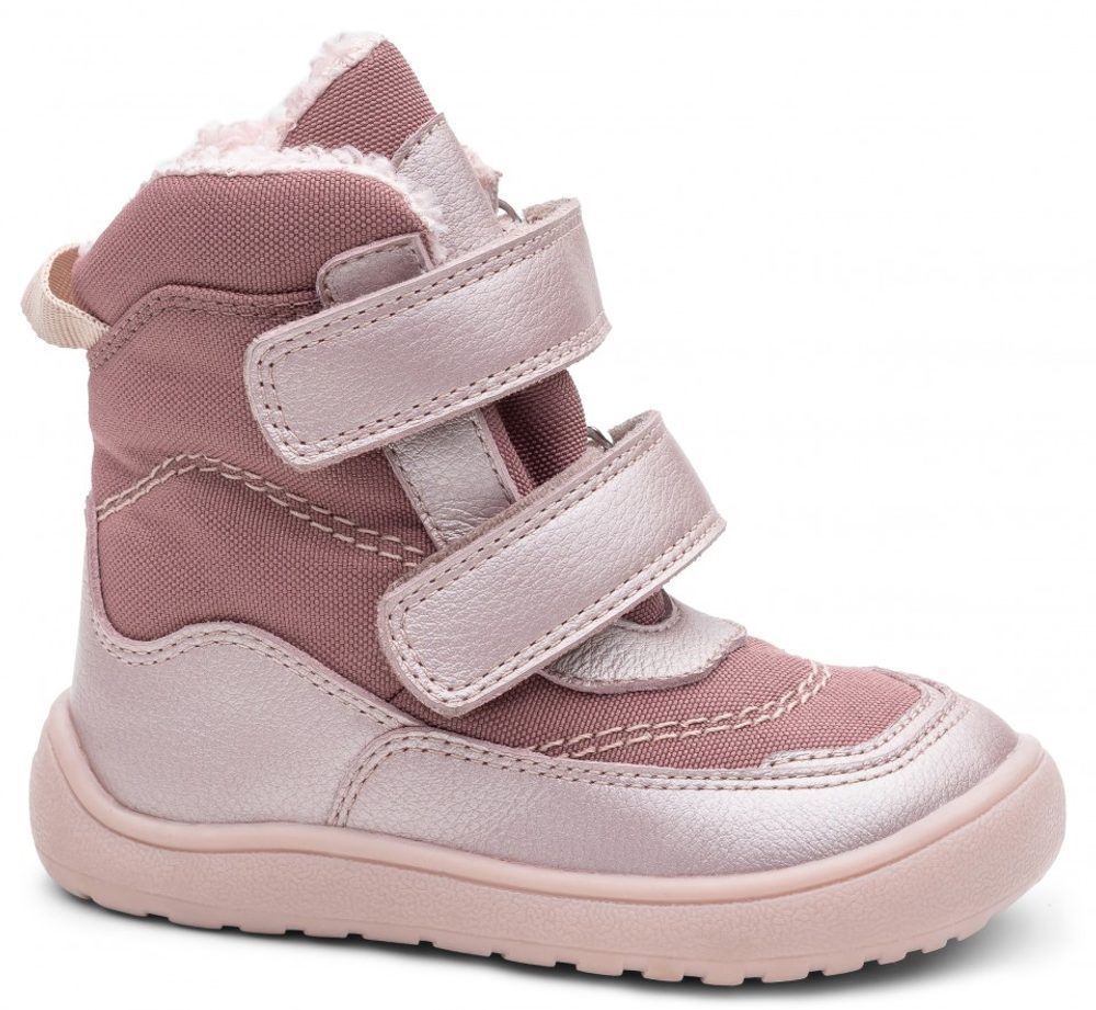 Levně Protetika Barefoot zimní boty s membránou - Světle růžové - 22