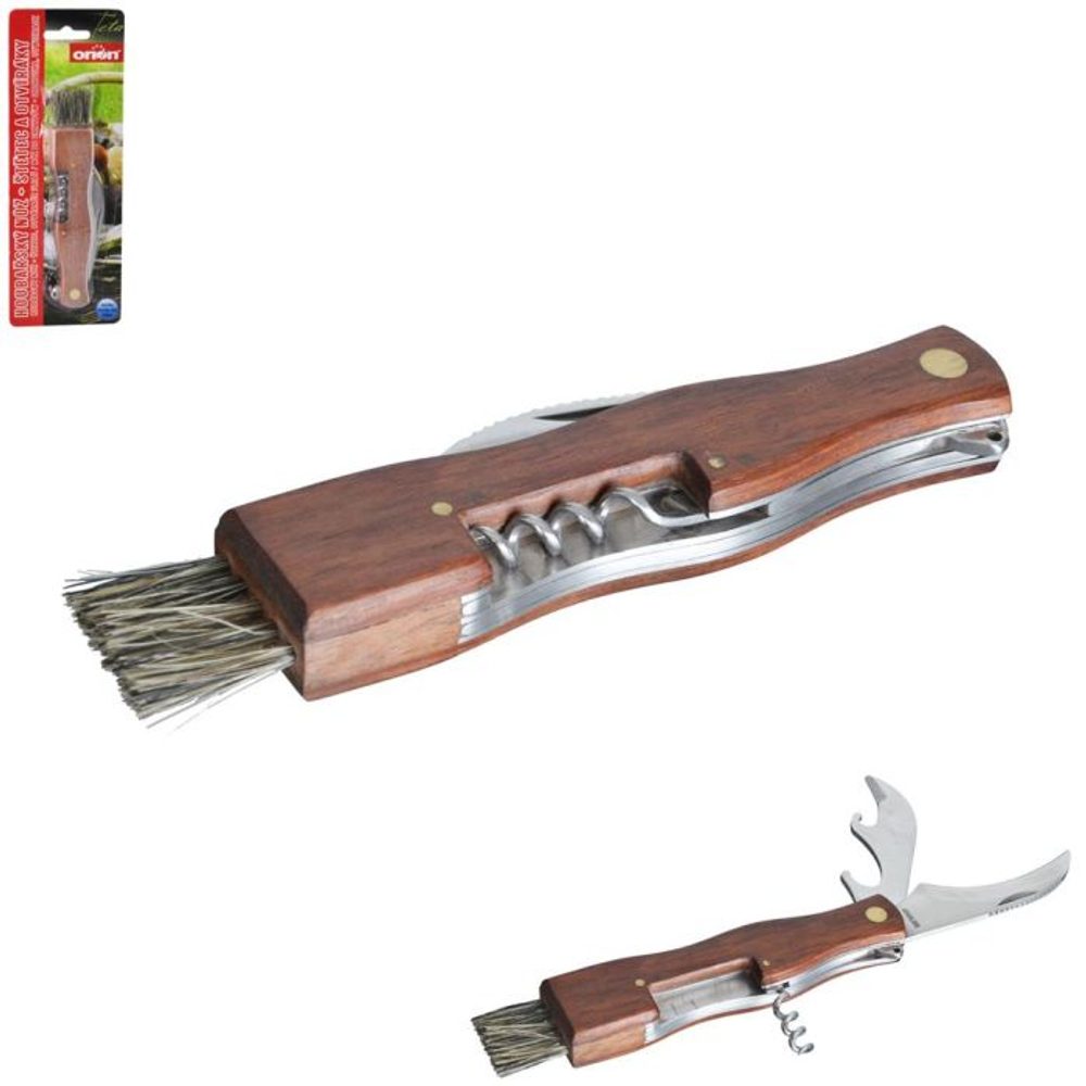 Levně nůž houbařský+štětec, d13/20,5cm